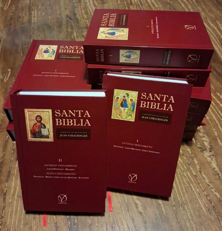 SANTA BIBLIA versión Straubinger en 2 tomos tapa dura